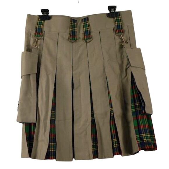 Scottish Highland Authentic Woven Tartan Kilt Tan Renaissance Festival 34 - Picture 2 of 4